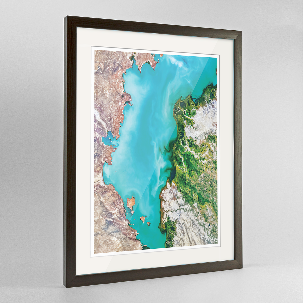 Lake Balkhash Earth Photography Art Print - Framed