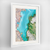 Lake Balkhash Earth Photography Art Print - Framed