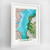 Lake Balkhash Earth Photography Art Print - Framed