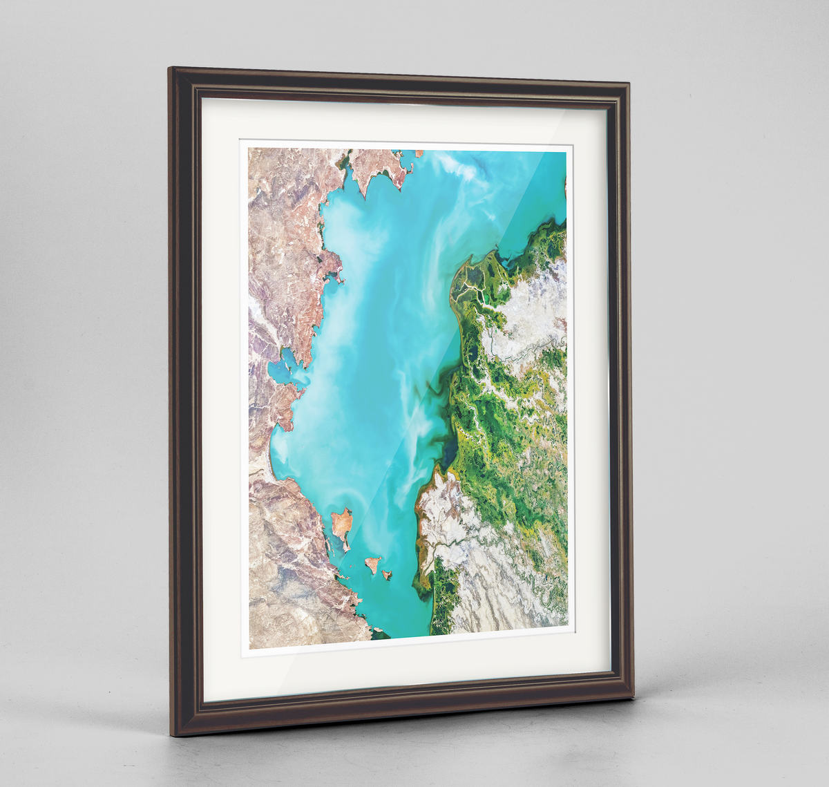 Lake Balkhash Earth Photography Art Print - Framed