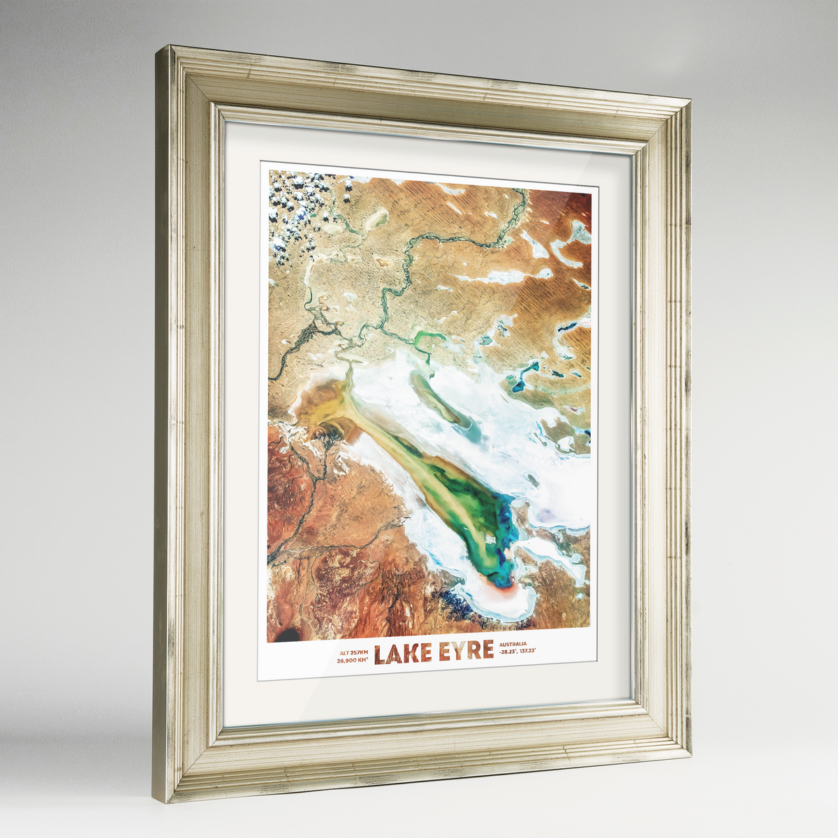 Lake Eyre Earth Photography Art Print - Framed