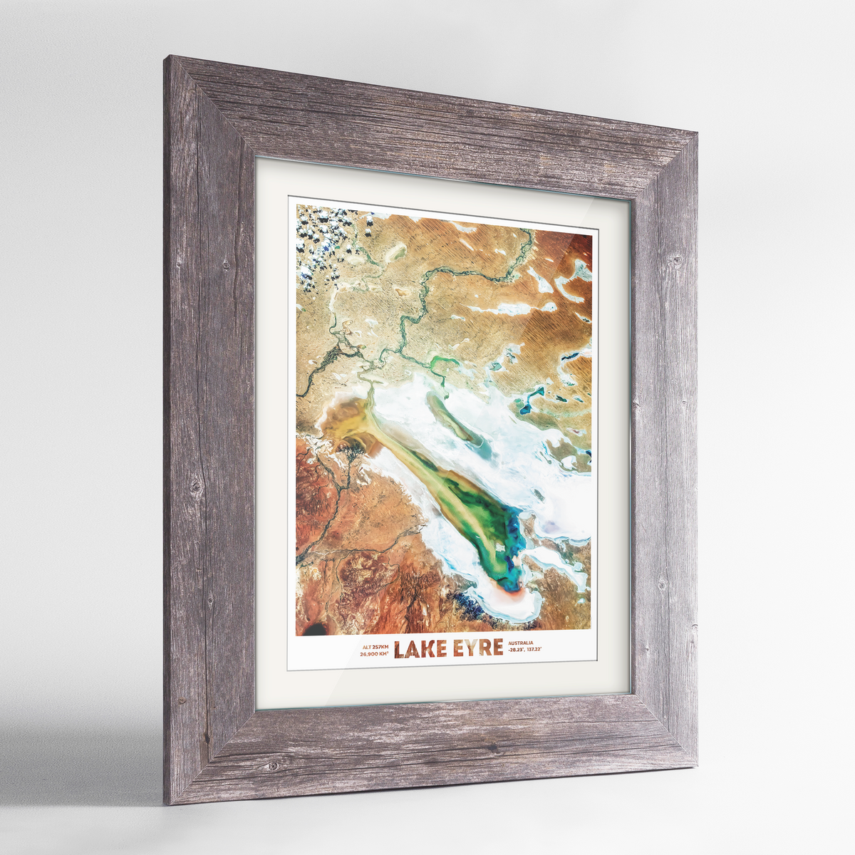 Lake Eyre Earth Photography Art Print - Framed
