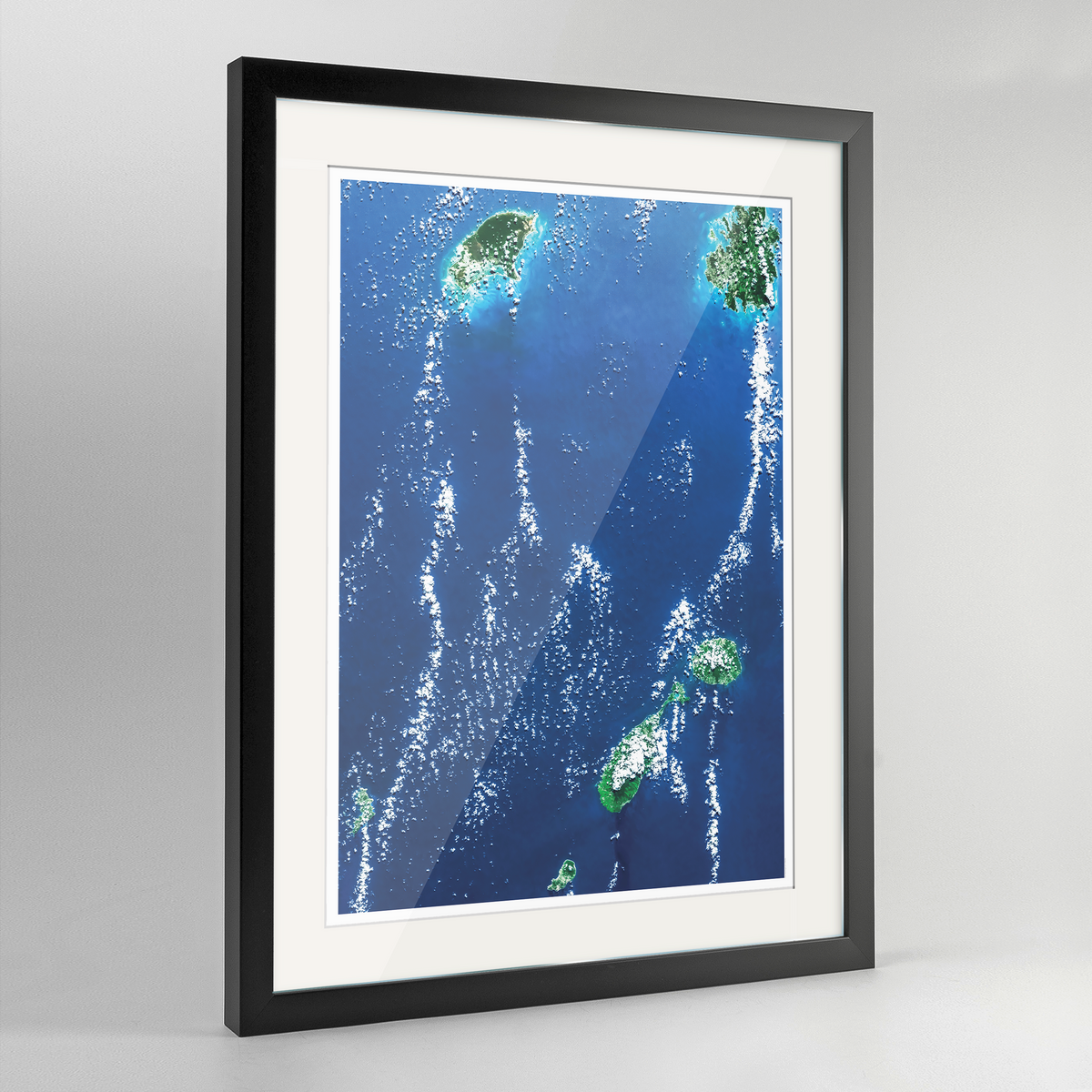 Leeward Islands Earth Photography Art Print - Framed
