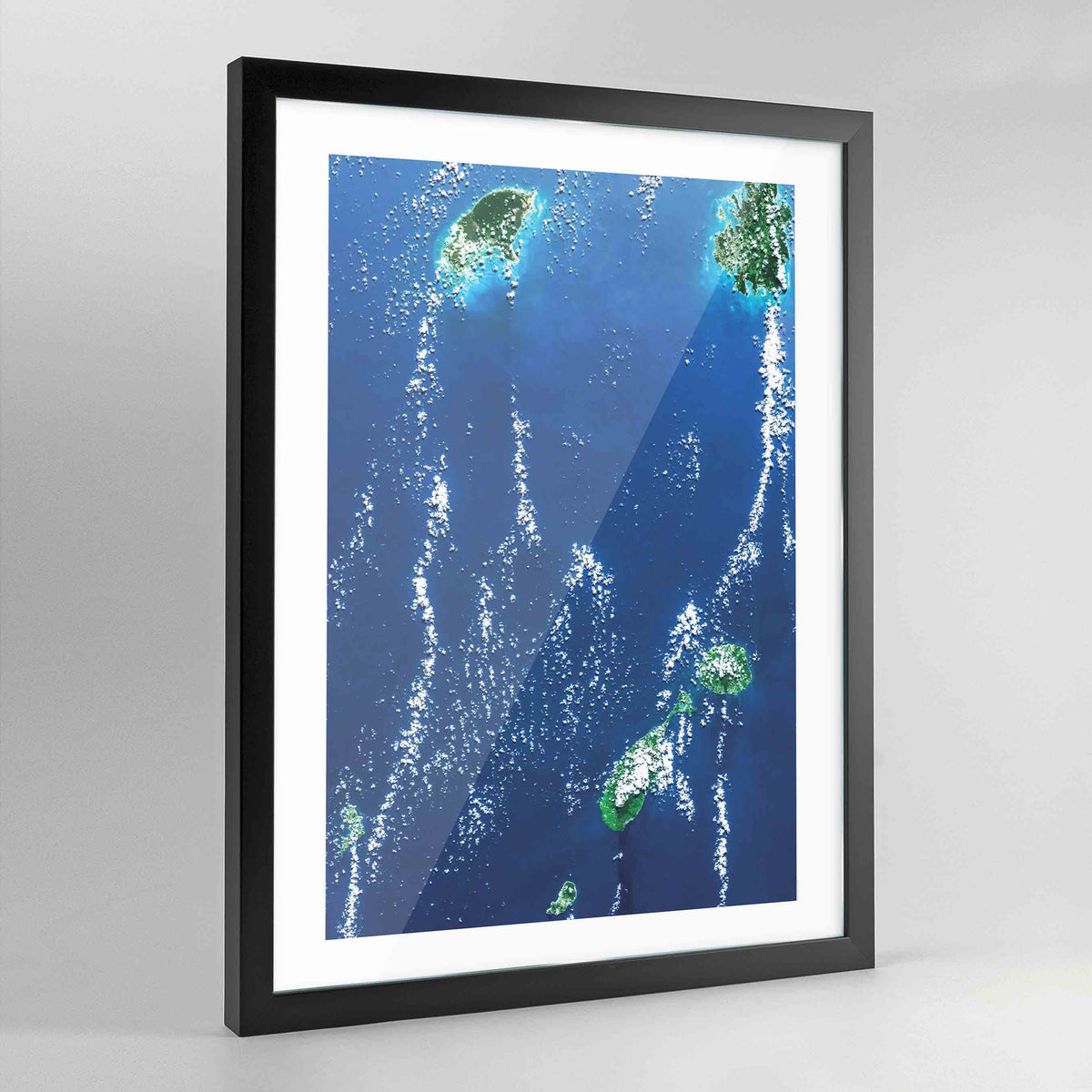 Leeward Islands Earth Photography Art Print - Framed