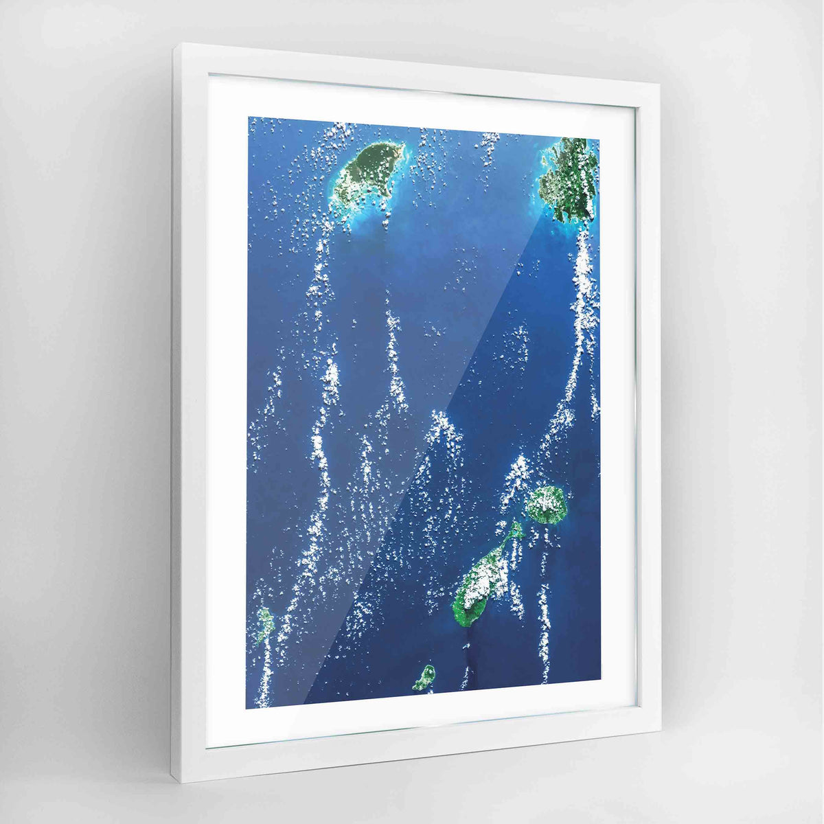 Leeward Islands Earth Photography Art Print - Framed