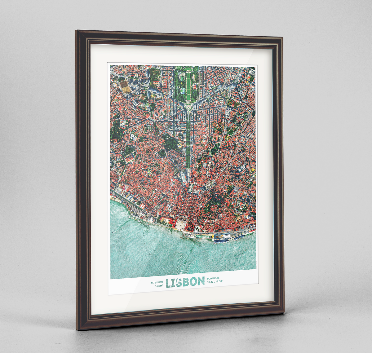 Lisbon Earth Photography Art Print - Framed