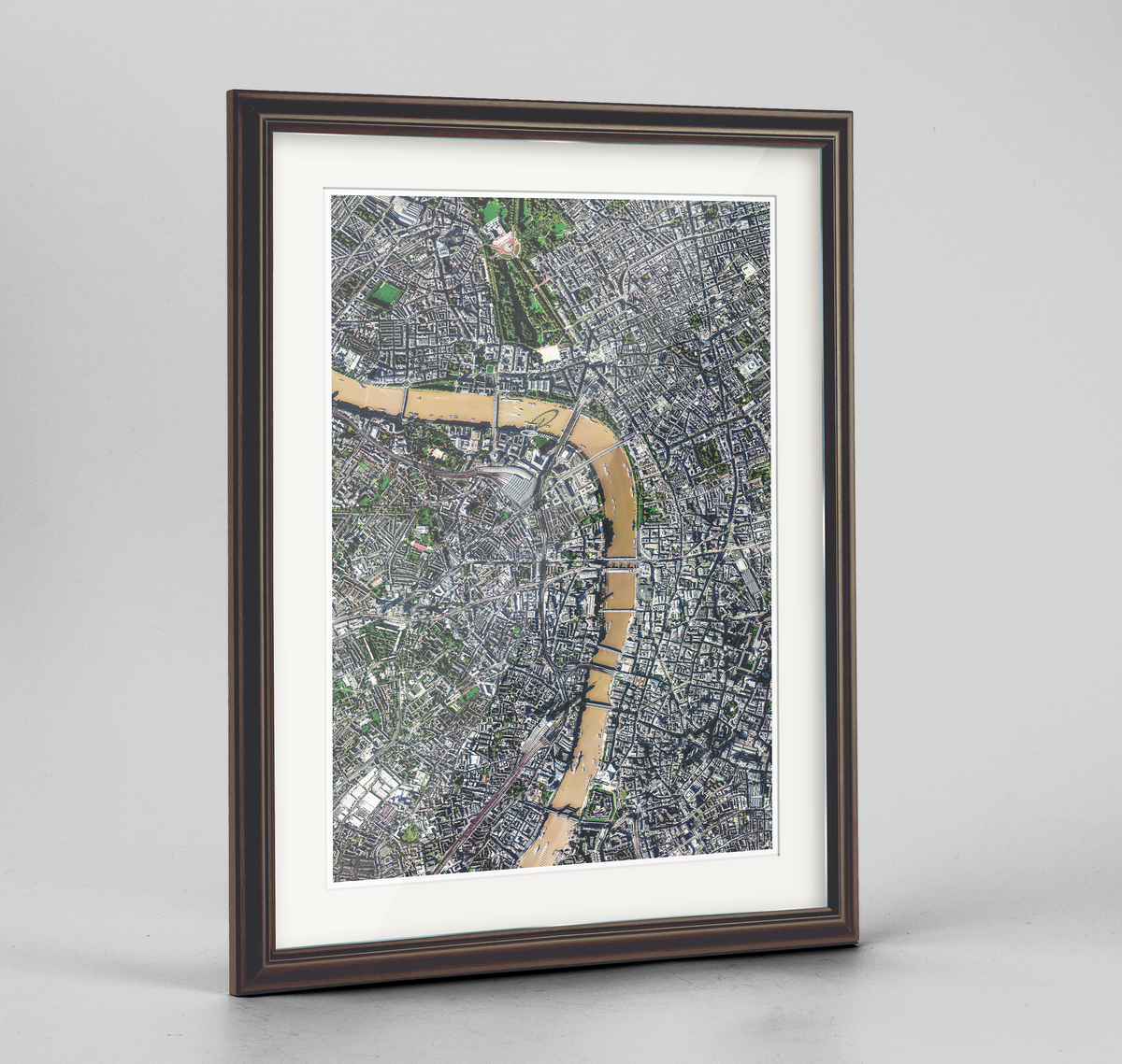 London Earth Photography Art Print - Framed