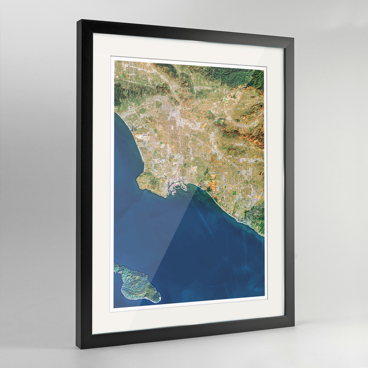 Los Angeles Earth Photography Art Print - Framed