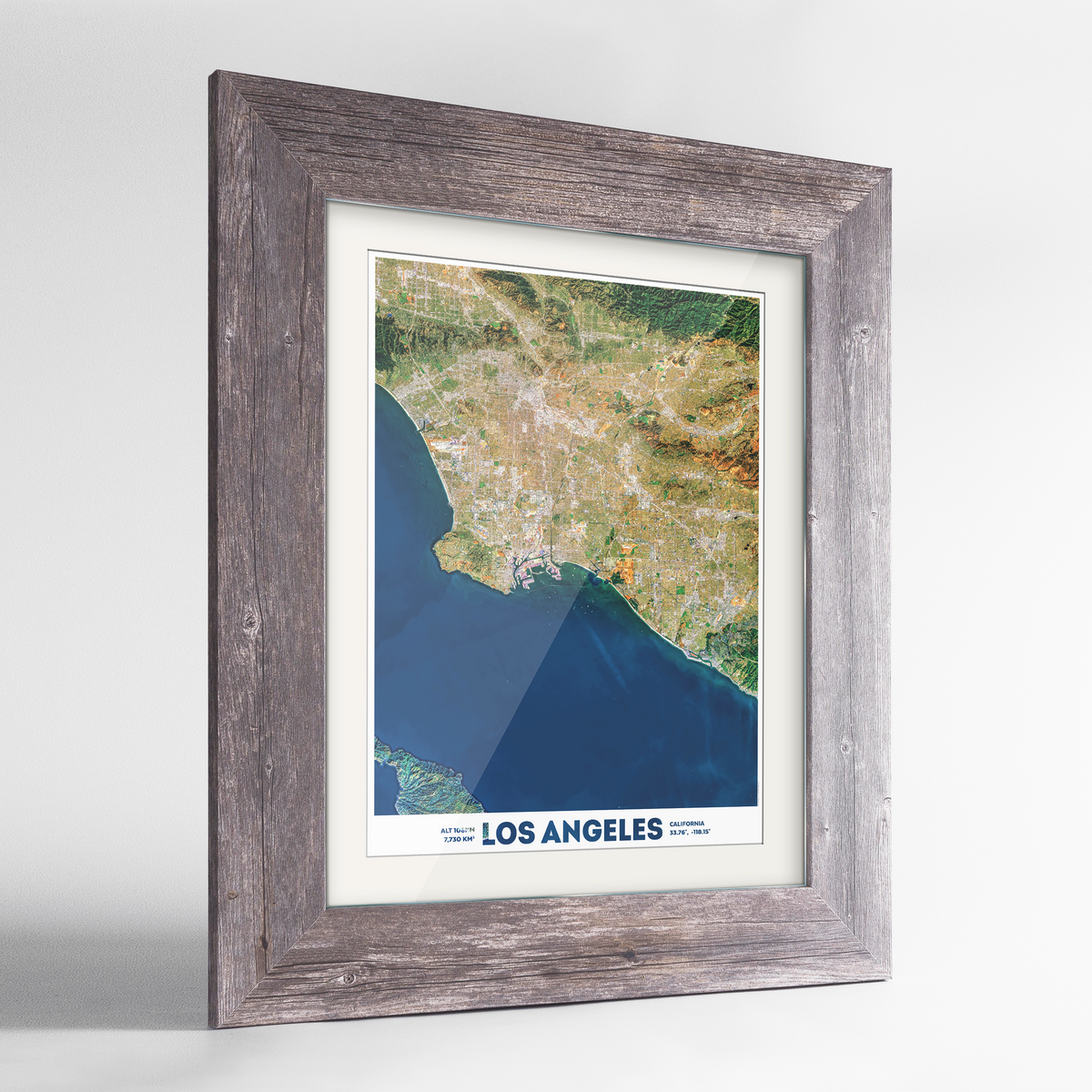 Los Angeles Earth Photography Art Print - Framed