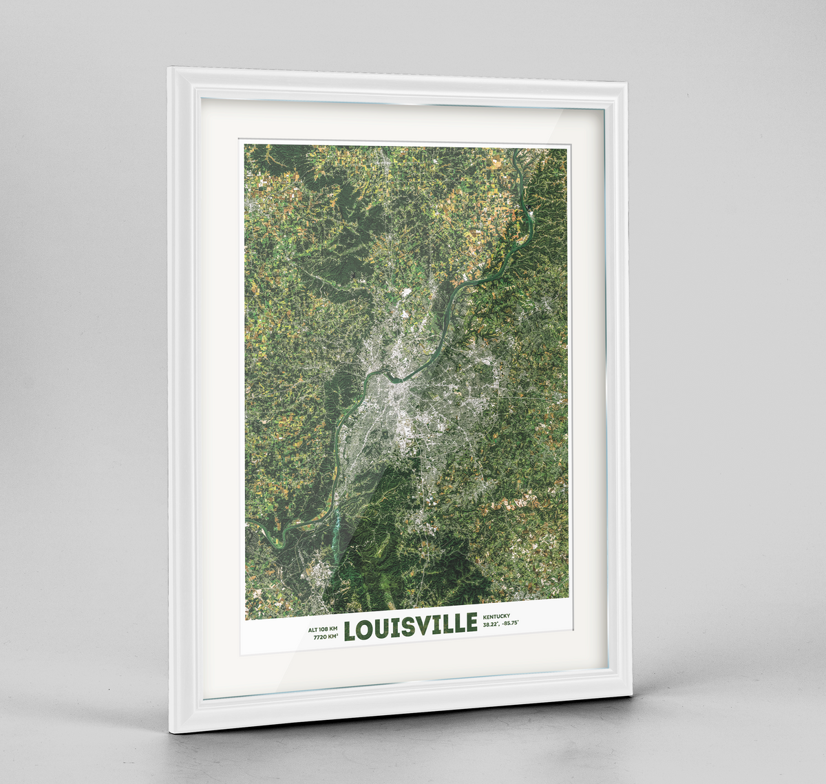 Louisville Earth Photography Art Print - Framed