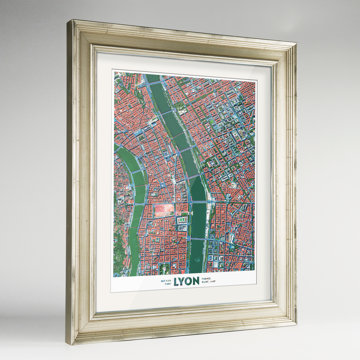 Lyon Earth Photography Art Print - Framed