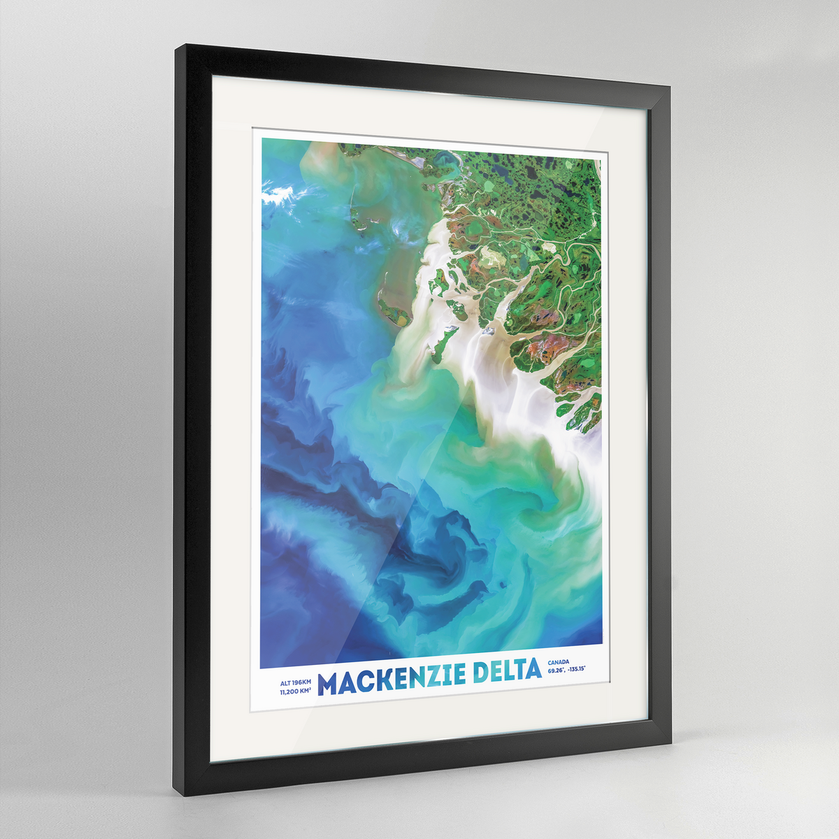 Mackenzie Delta Earth Photography Art Print - Framed