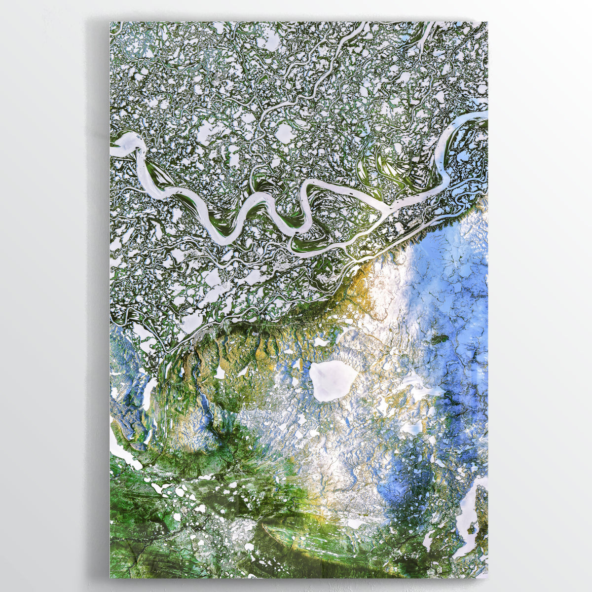 Mackenzie River Earth Photography - Floating Acrylic Art