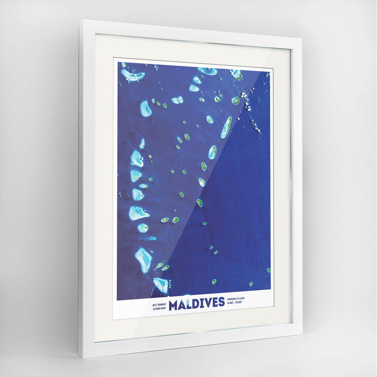 Maldives Earth Photography Art Print - Framed