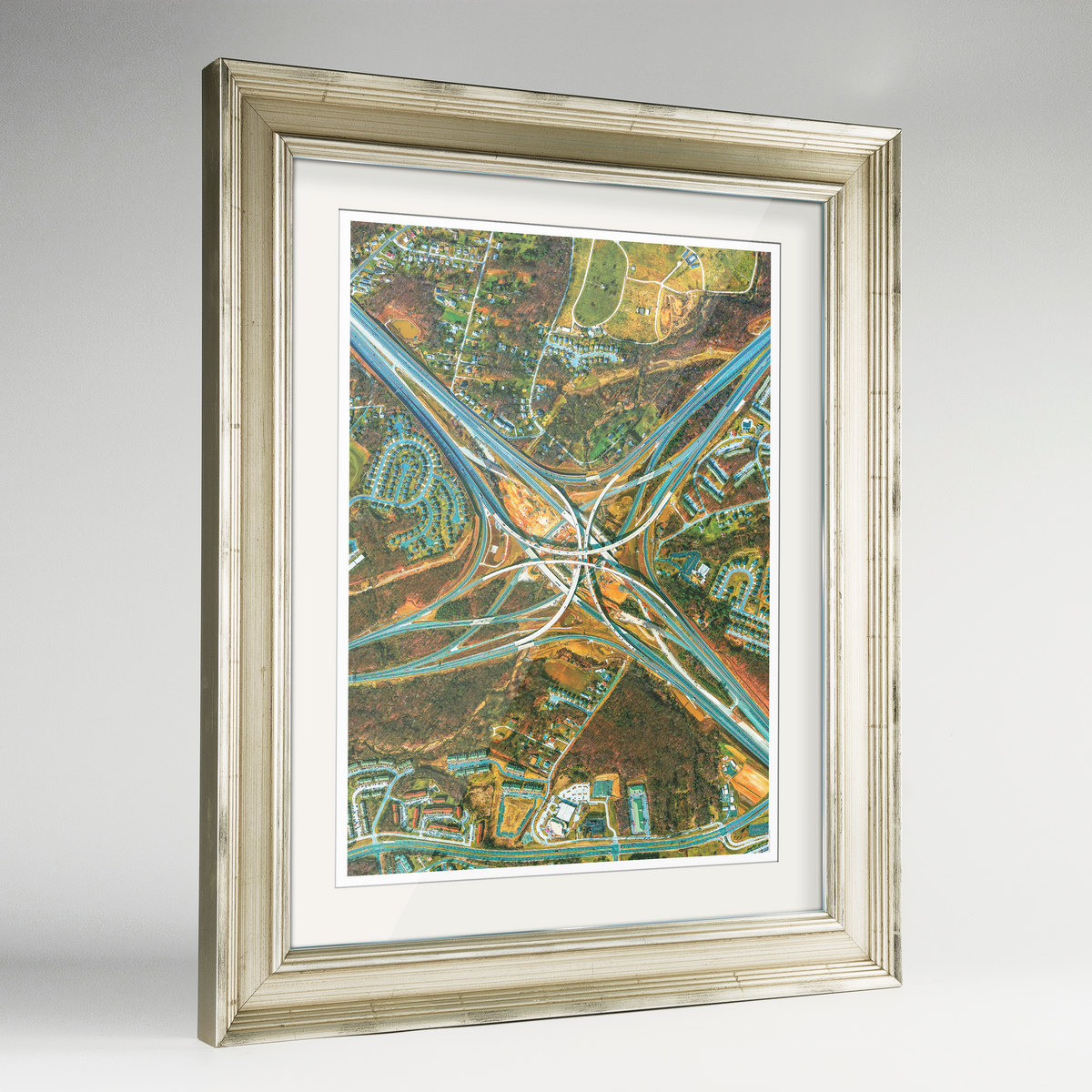 Maryland Interchange Earth Photography Art Print - Framed