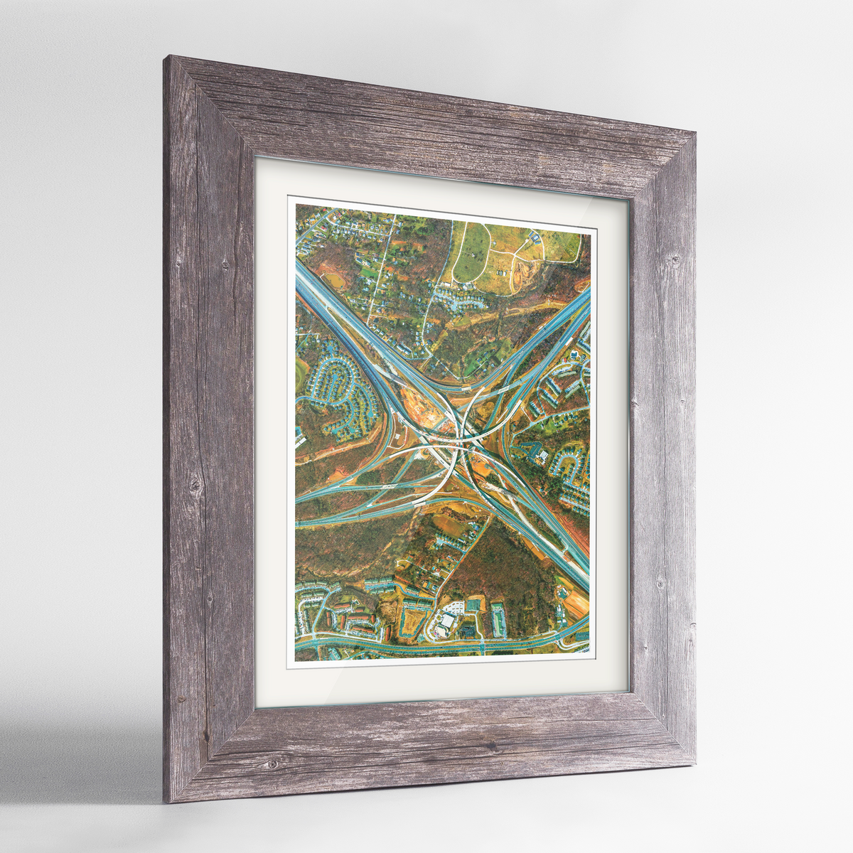 Maryland Interchange Earth Photography Art Print - Framed