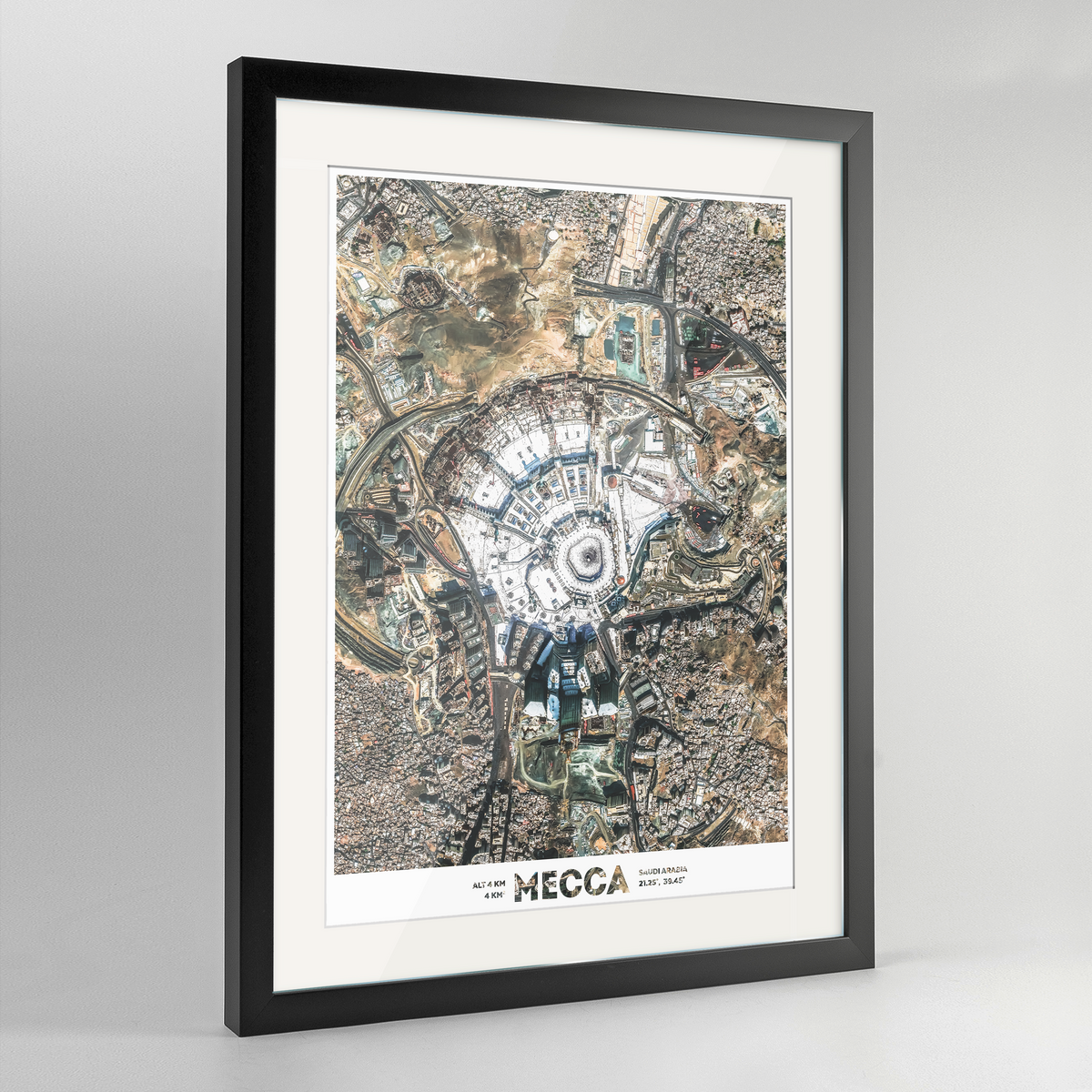 Mecca Earth Photography Art Print - Framed