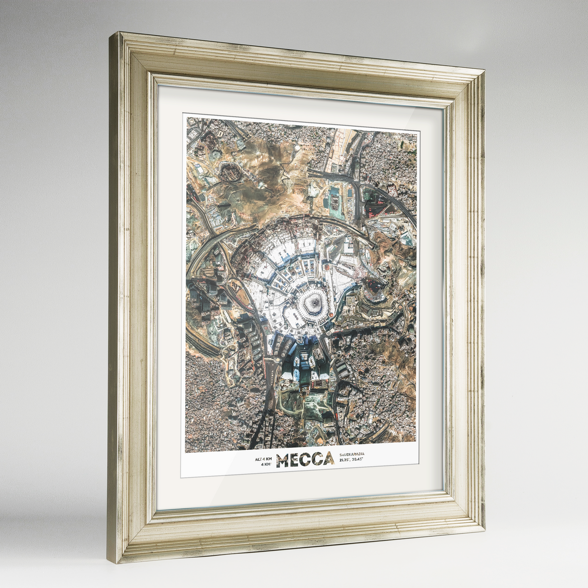 Mecca Earth Photography Art Print - Framed