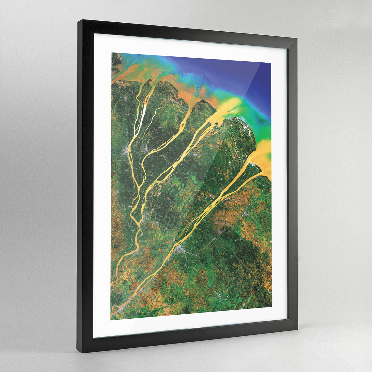 Mekong River Delta Earth Photography Art Print - Framed