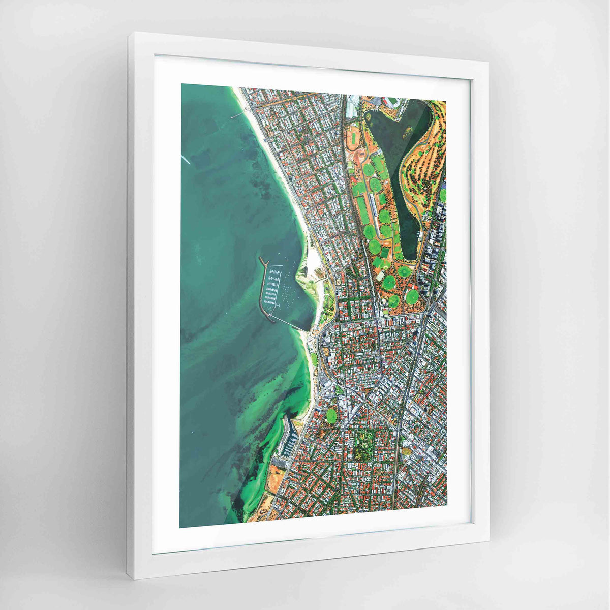 Melbourne Earth Photography Art Print - Framed