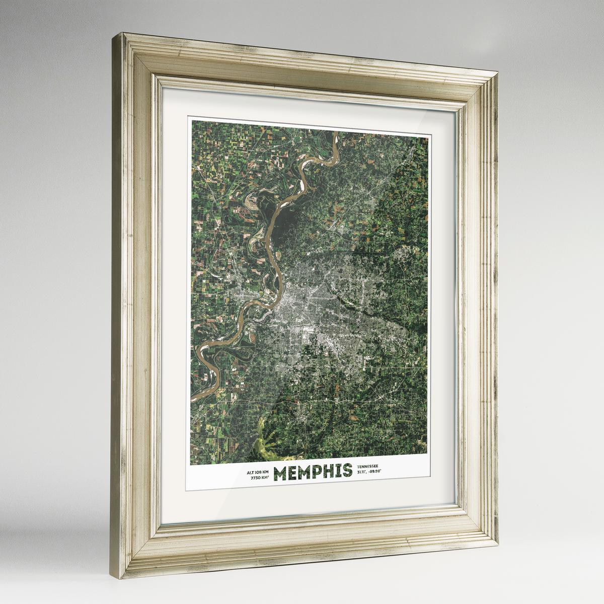 Memphis Earth Photography Art Print - Framed