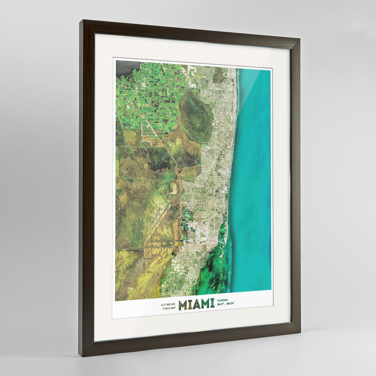 Miami Earth Photography Art Print - Framed
