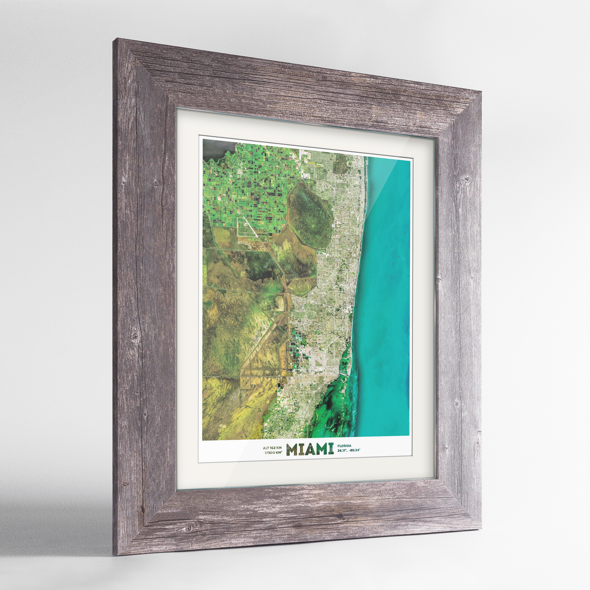 Miami Earth Photography Art Print - Framed