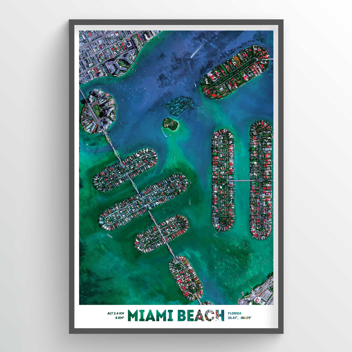 Miami Beach Earth Photography - Art Print