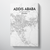 Addis Ababa Map Canvas Wrap - Point Two Design