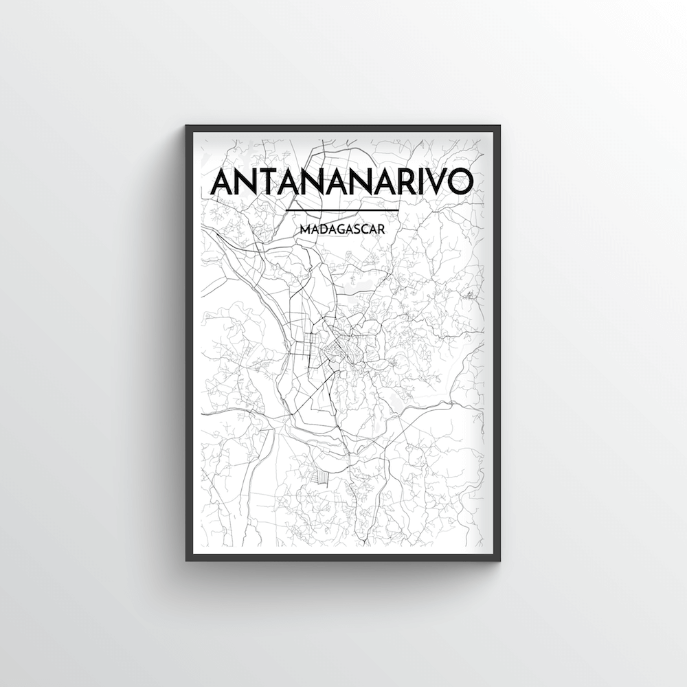 Antananarivo Map Art Print - Point Two Design