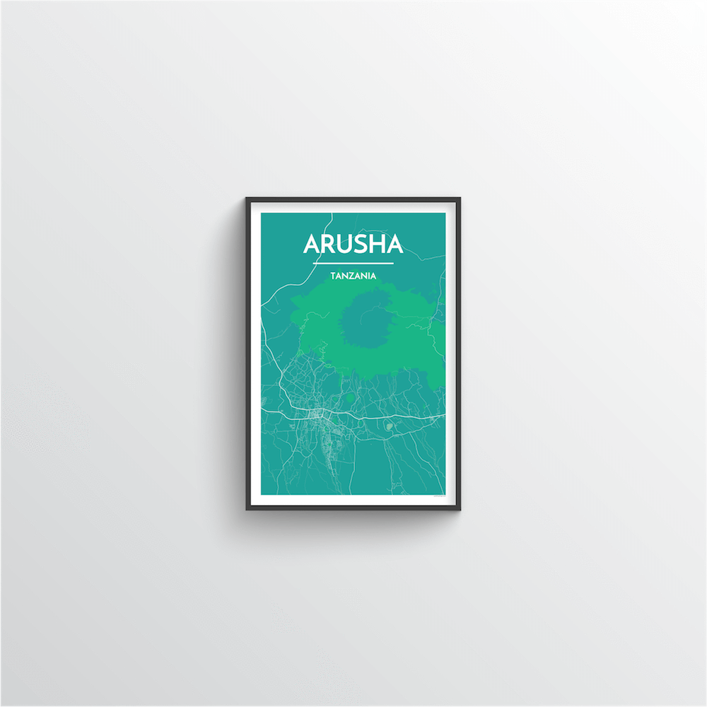 Arusha Map Art Print - Point Two Design