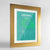 Framed Arusha Map Art Print 24x36" Gold frame Point Two Design Group