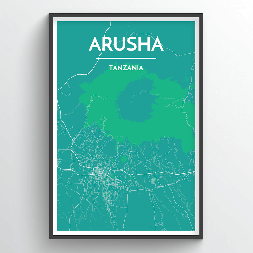Arusha Map Art Print - Point Two Design