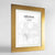 Framed Arusha Map Art Print 24x36" Gold frame Point Two Design Group