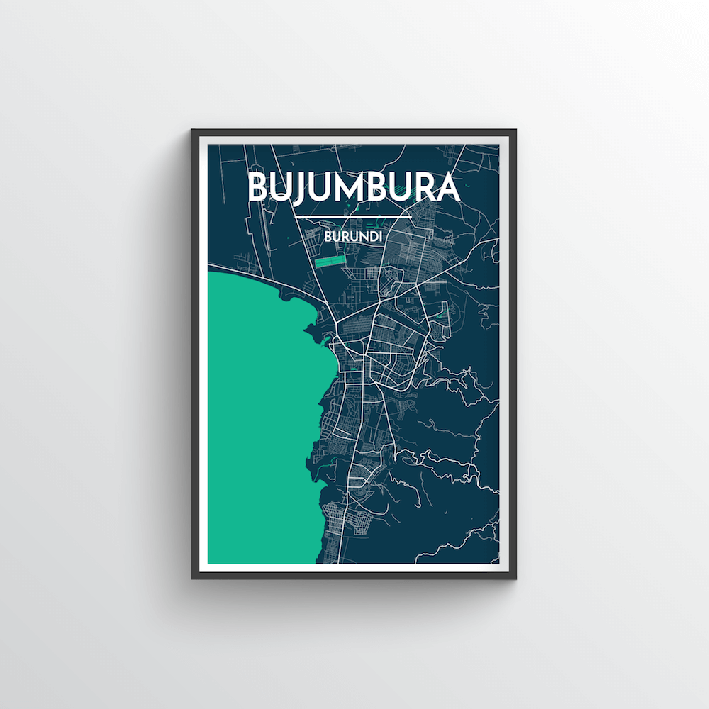 Bujumbura Map Art Print - Point Two Design