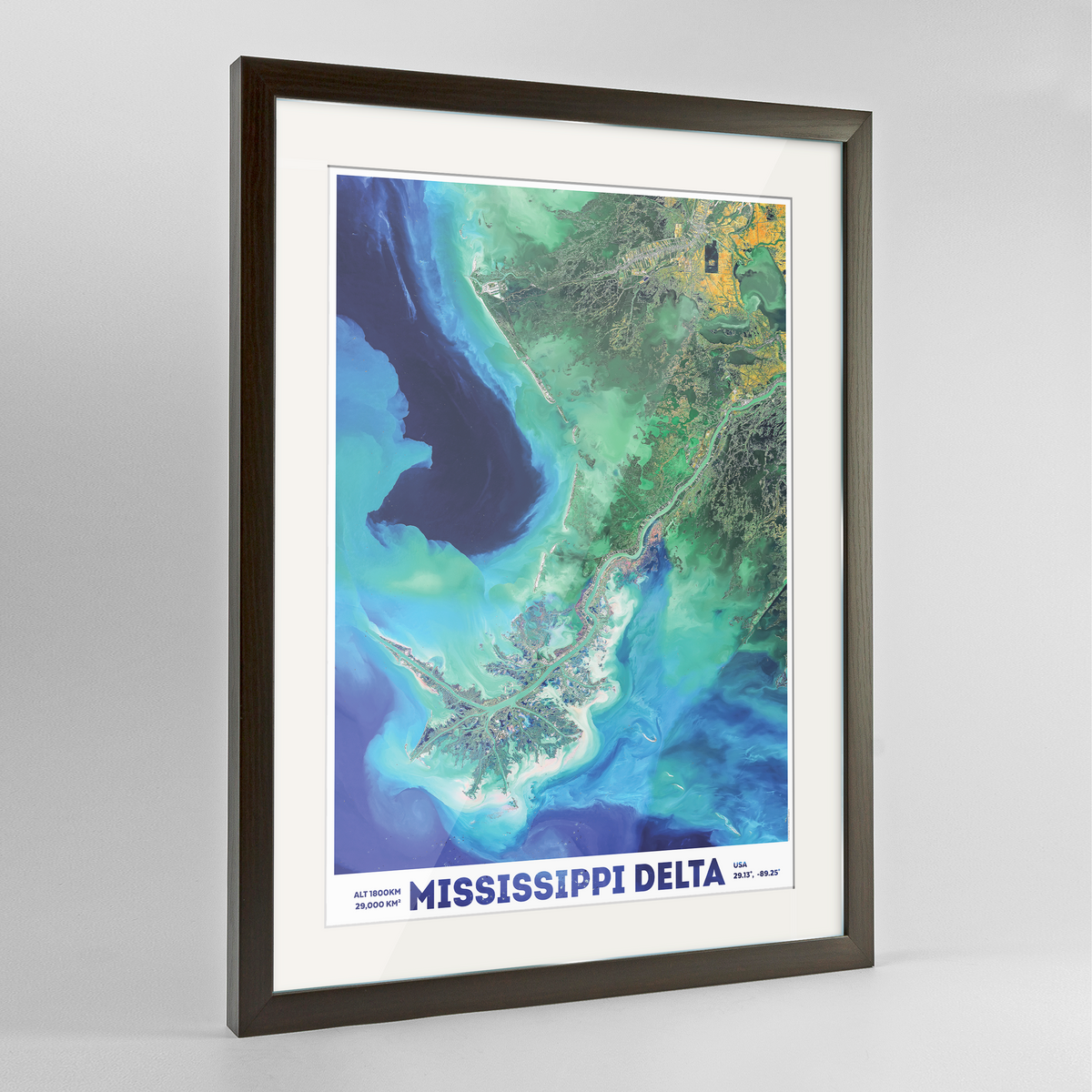 Mississippi Delta Earth Photography Art Print - Framed