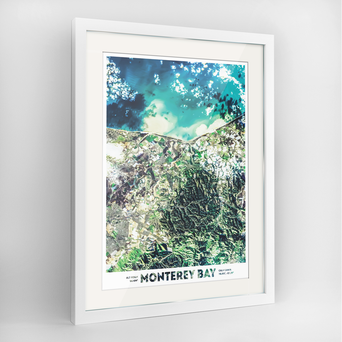 Monterey Bay Earth Photography Art Print - Framed