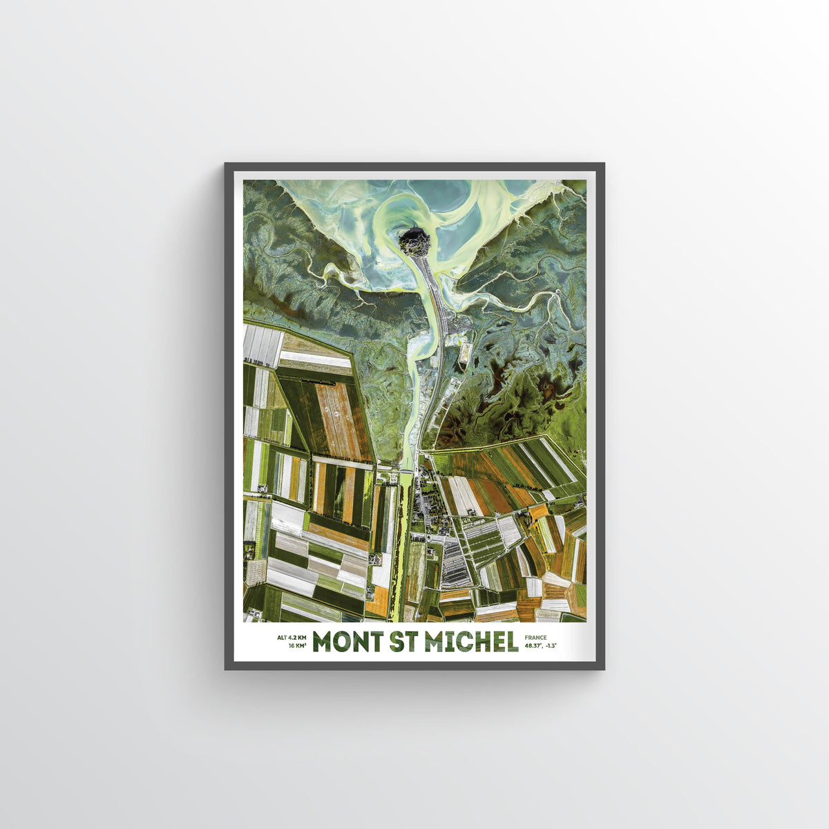 Mont St Michel Earth Photography - Art Print