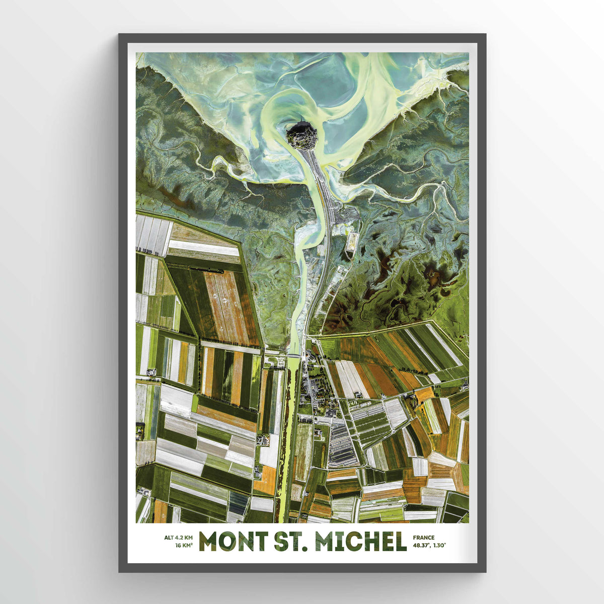 Mont St Michel Earth Photography - Art Print