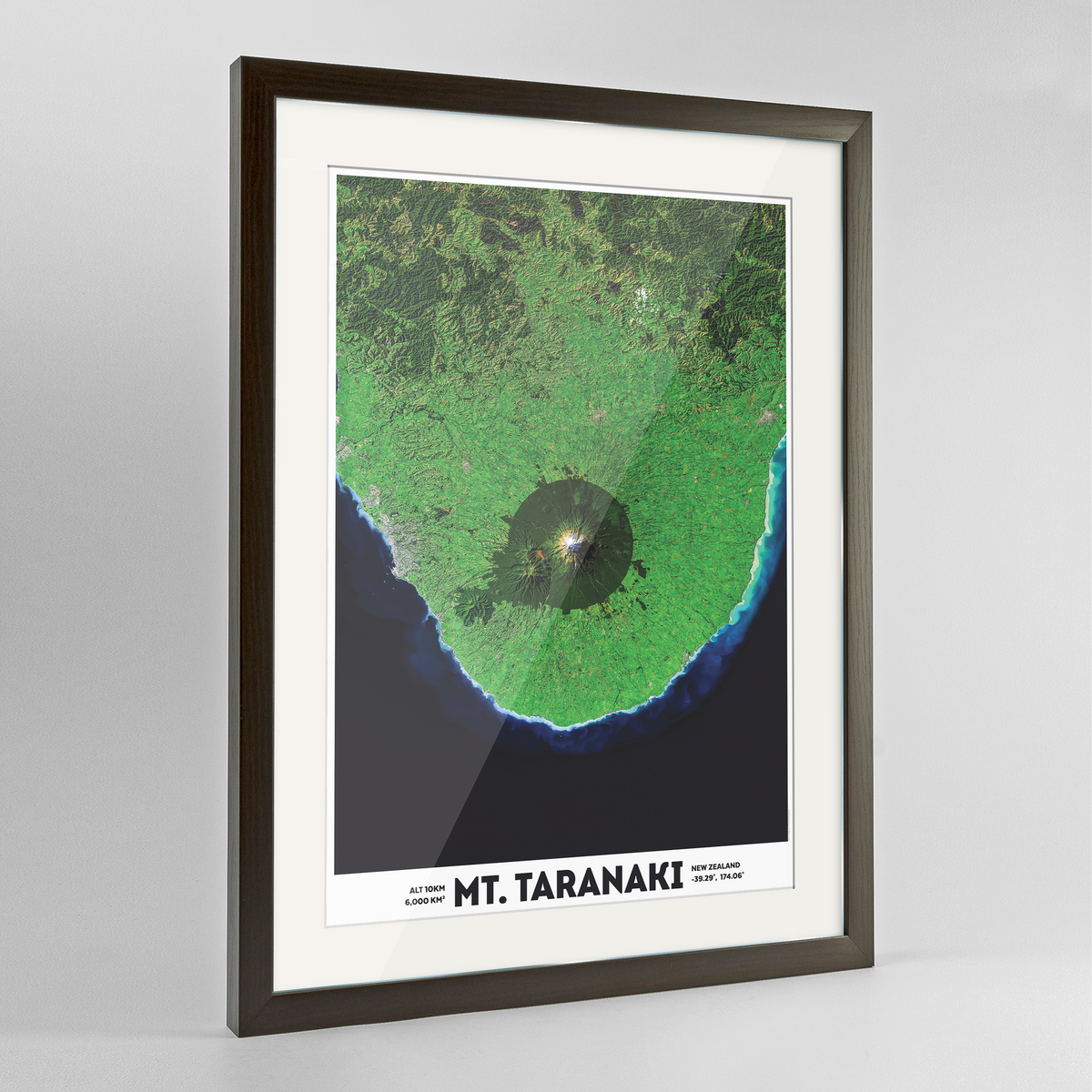 Mt. Taranaki Earth Photography Art Print - Framed
