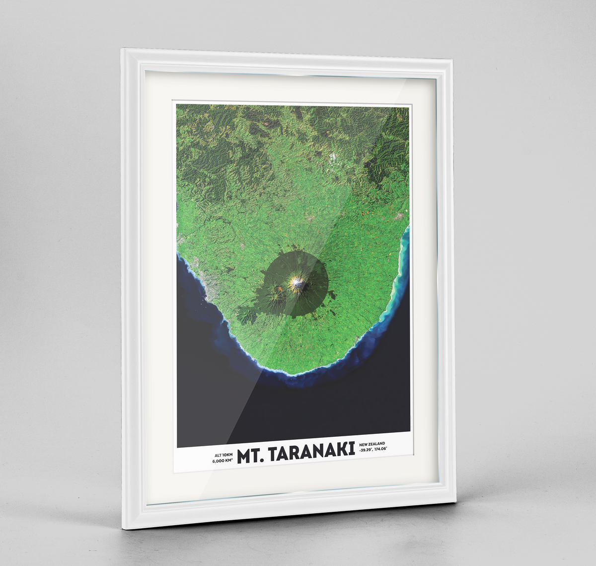 Mt. Taranaki Earth Photography Art Print - Framed