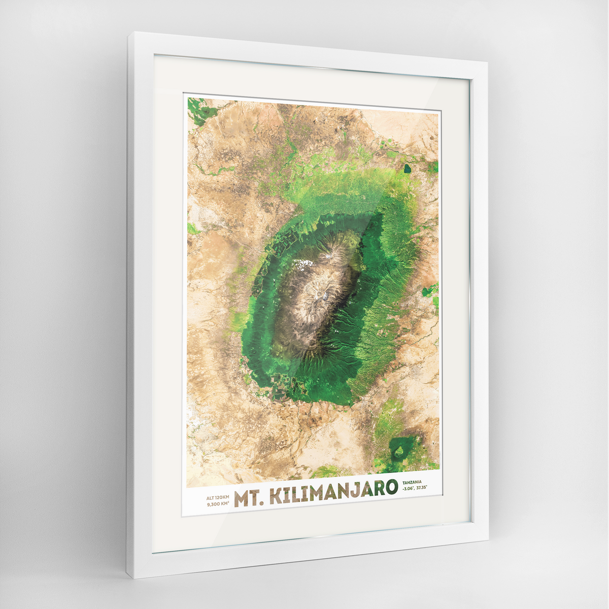 Mt Kilimanjaro Earth Photography Art Print - Framed