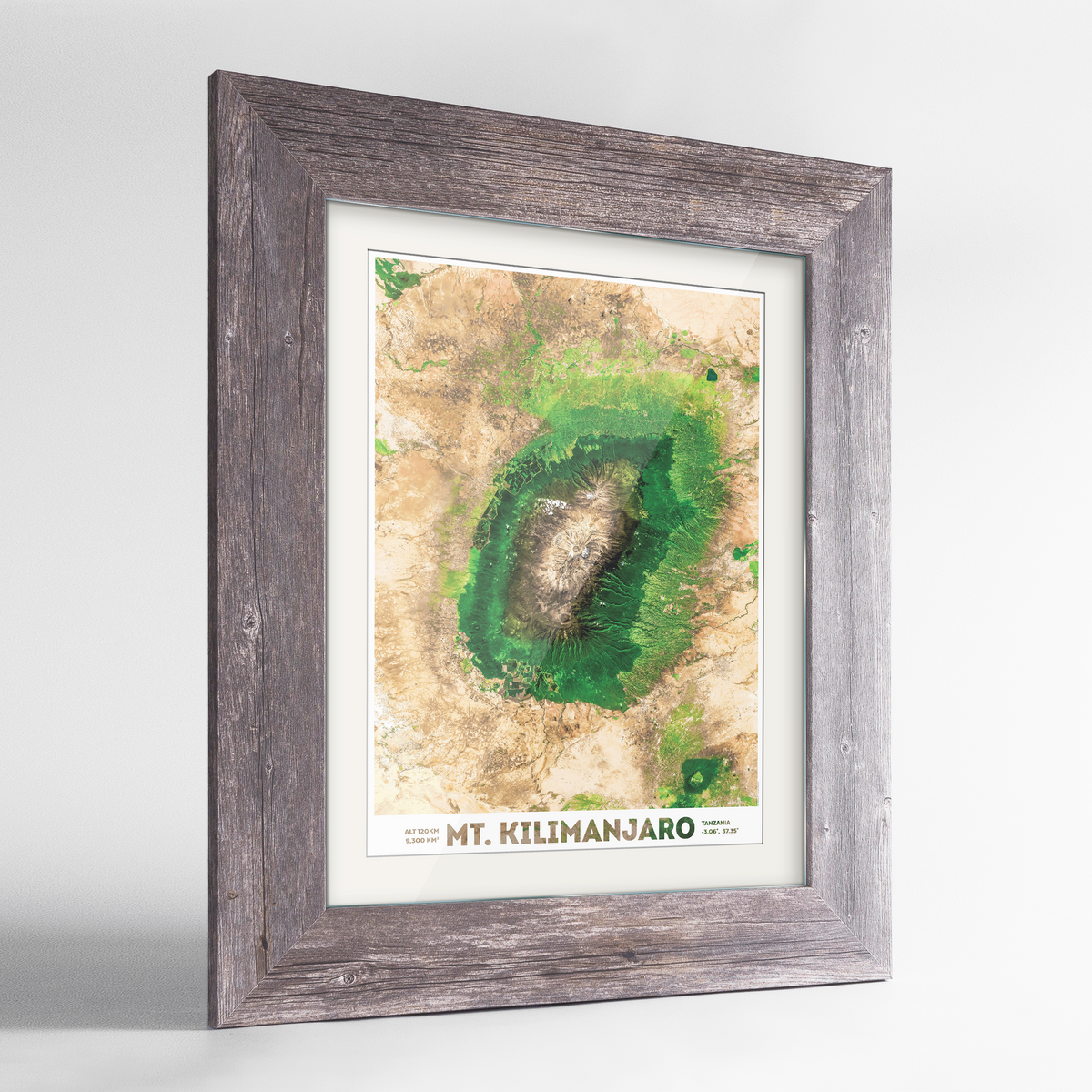 Mt Kilimanjaro Earth Photography Art Print - Framed