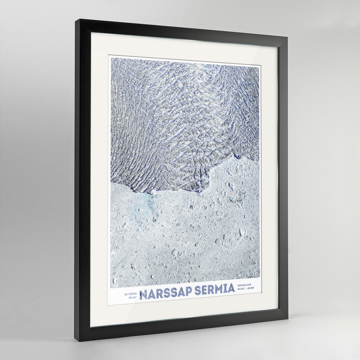 Greenland Ice Sheet Earth Photography Art Print - Framed