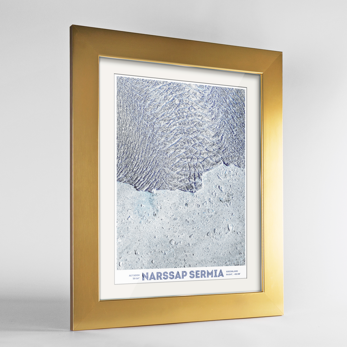 Greenland Ice Sheet Earth Photography Art Print - Framed