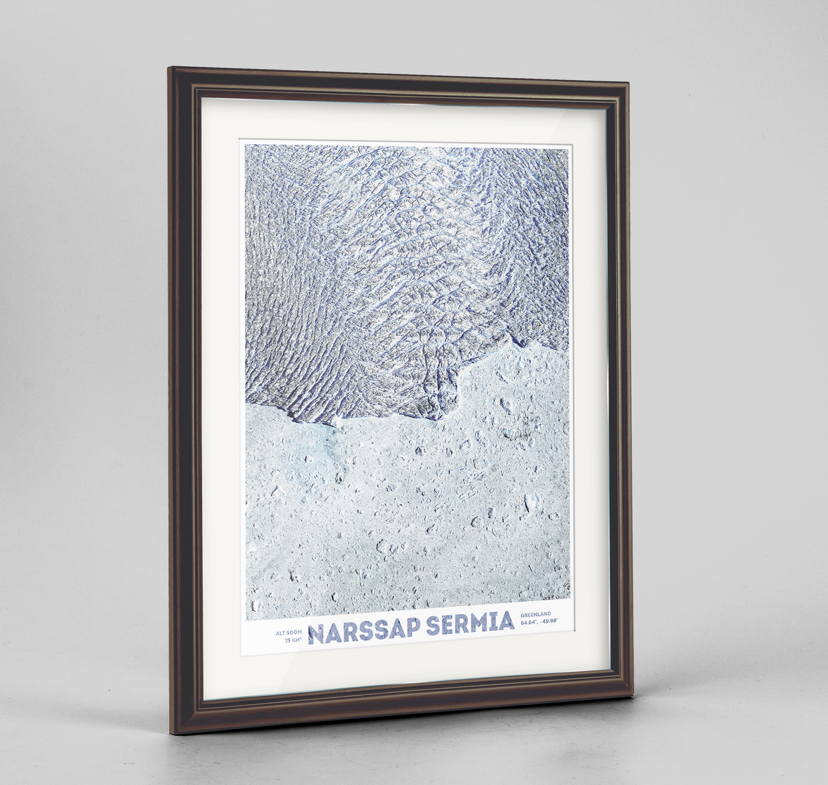 Greenland Ice Sheet Earth Photography Art Print - Framed