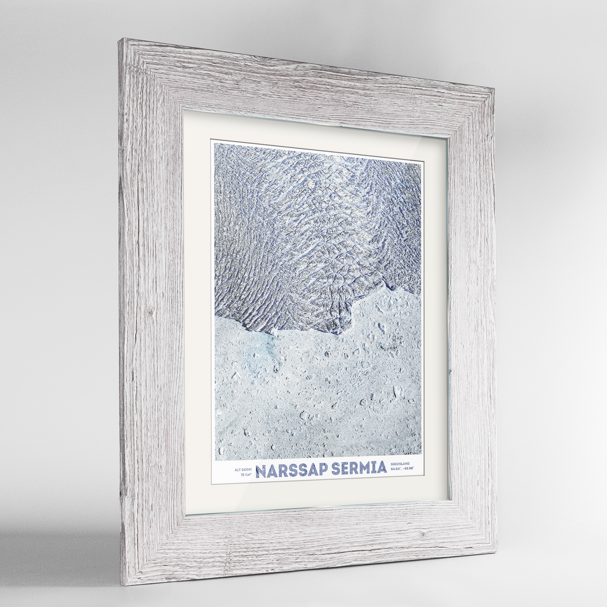 Greenland Ice Sheet Earth Photography Art Print - Framed