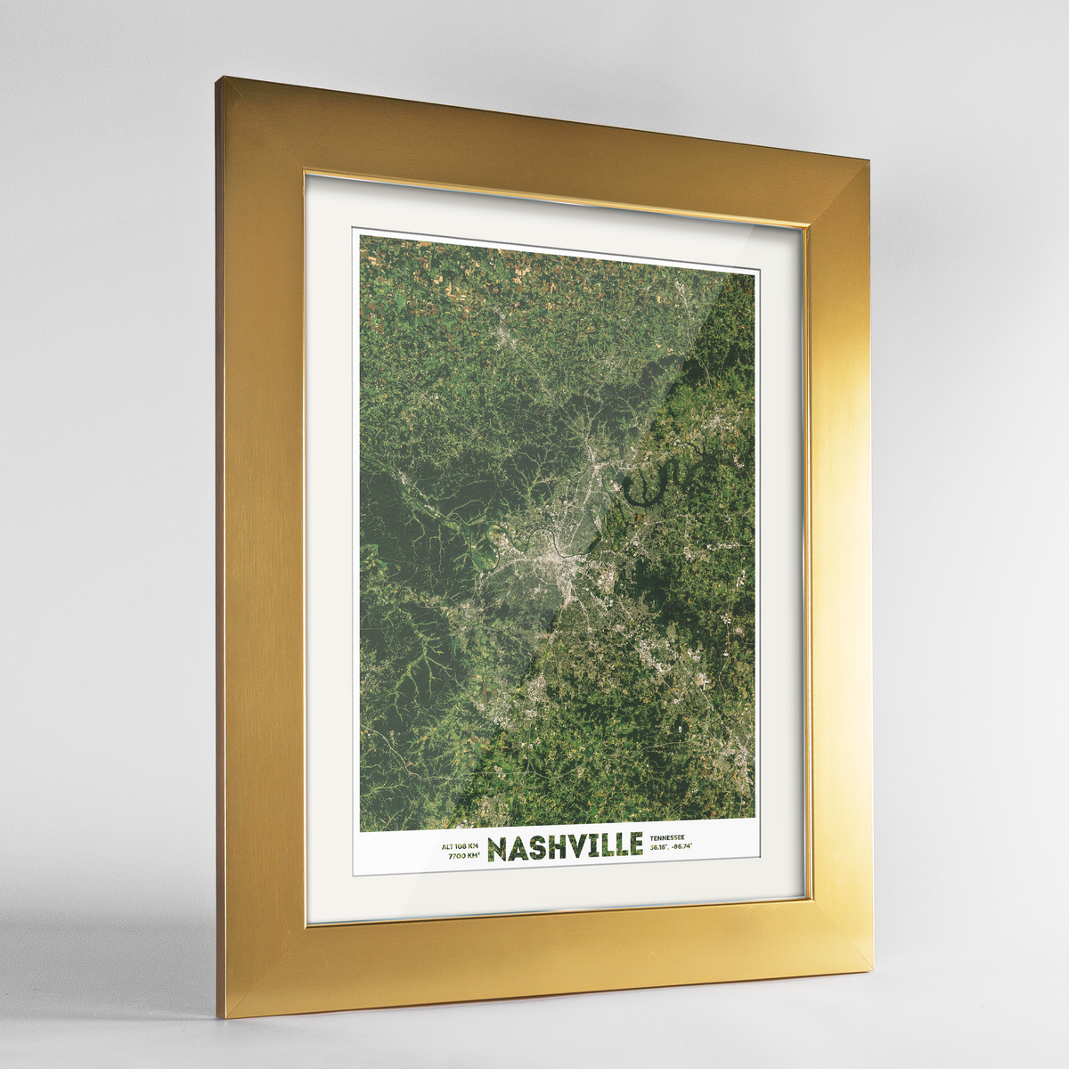 Nashville Earth Photography Art Print - Framed