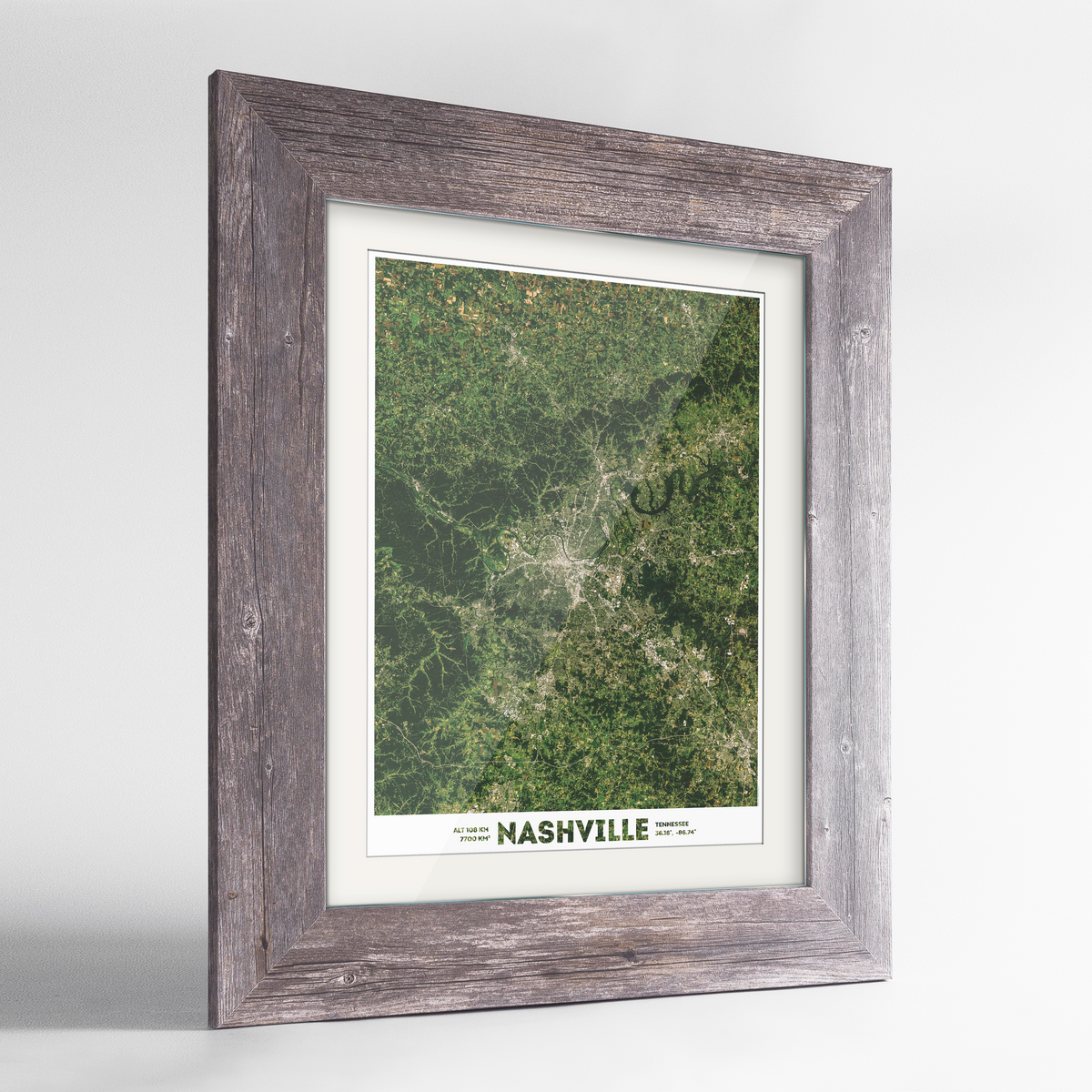 Nashville Earth Photography Art Print - Framed