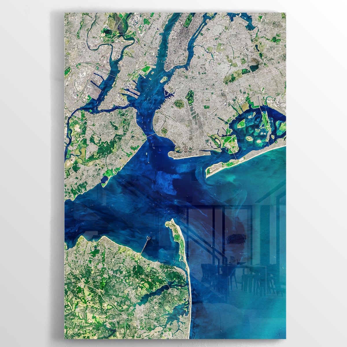 New York Bay Earth Photography - Floating Acrylic Art